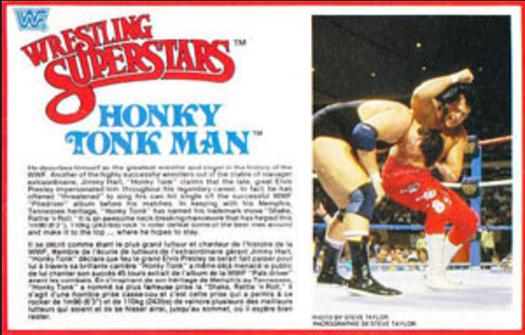 1984-88 LJN Wrestling Superstars Action Figure Cards #NNO Honky Tonk Man Front