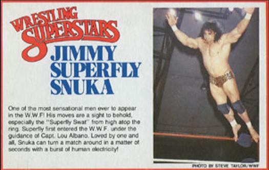 1984-88 LJN Wrestling Superstars Action Figure Cards #NNO Jimmy Superfly Snuka Front
