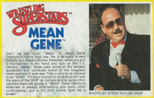 1984-88 LJN Wrestling Superstars Action Figure Cards #NNO Mean Gene Okerlund Front