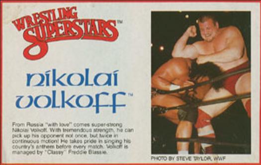 1984-88 LJN Wrestling Superstars Action Figure Cards #NNO Nikolai Volkoff Front