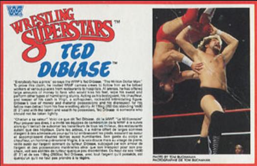 1984-88 LJN Wrestling Superstars Action Figure Cards #NNO Ted DiBiase Front
