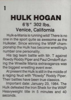 1985 Wrestling All Stars #1 Hulk Hogan Back