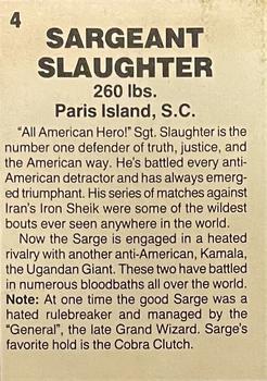 1985 Wrestling All Stars #4 SGT Slaughter Back