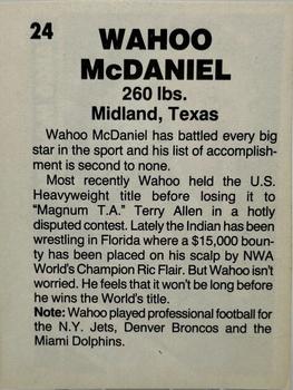 1985 Wrestling All Stars #24 Wahoo McDaniel Back