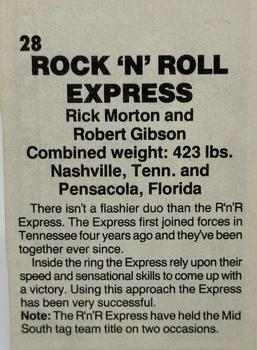 1985 Wrestling All Stars #28 Rock n Roll Express Back