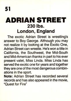 1985 Wrestling All Stars #51 Adrian Street Back