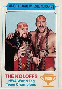 1986 Carnation Major League Wrestling #5 The Koloffs Front