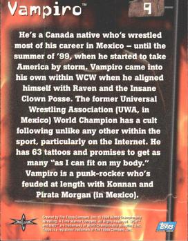 1999 Topps WCW Embossed #9 Vampiro Back