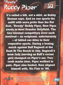 1999 Topps WCW Embossed #10 Rowdy Roddy Piper Back