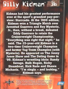 1999 Topps WCW Embossed #36 Billy Kidman Back