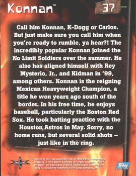 1999 Topps WCW Embossed #37 Konnan Back