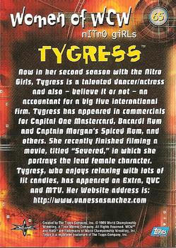 1999 Topps WCW Embossed #65 Tygress Back