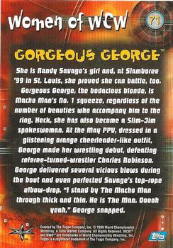 1999 Topps WCW Embossed #71 Gorgeous George Back
