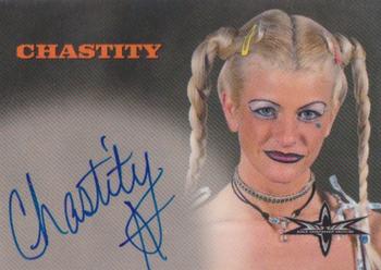 1999 Topps WCW Embossed - Autographs #NNO Chastity Front