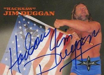 1999 Topps WCW Embossed - Autographs #NNO Hacksaw Jim Duggan Front