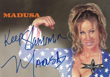 1999 Topps WCW Embossed - Autographs #NNO Madusa Front