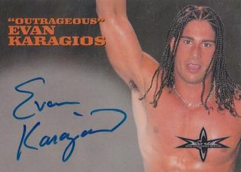 1999 Topps WCW Embossed - Autographs #NNO Evan Karagias Front