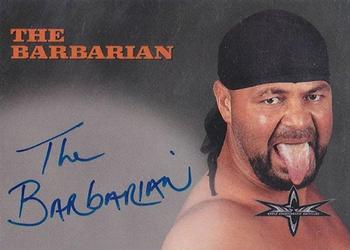 1999 Topps WCW Embossed - Autographs #NNO Barbarian Front