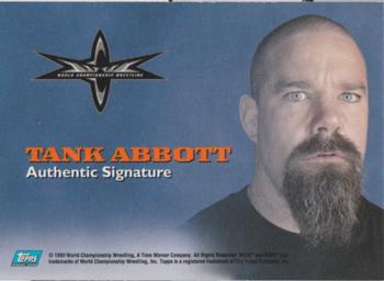 1999 Topps WCW Embossed - Autographs #NNO Tank Abbott Back