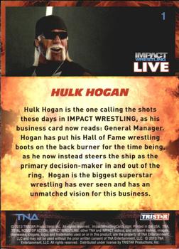 2013 TriStar TNA Impact Live #1 Hulk Hogan Back