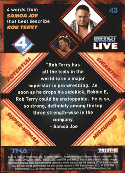 2013 TriStar TNA Impact Live #43 Rob Terry Back