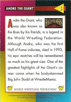 1995 WWF Magazine #5 Andre the Giant Back