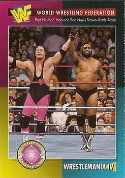 1995 WWF Magazine #20 WrestleMania IV (B. Hart & Bad News Brown-Battle Royal) Front
