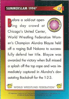 1995 WWF Magazine #47 SummerSlam' 94 (Blayze vs Nakano) Back
