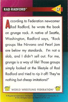 1995 WWF Magazine #57 Rad Radford Back