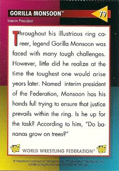 1995 WWF Magazine #79 Gorilla Monsoon (Interim President) Back