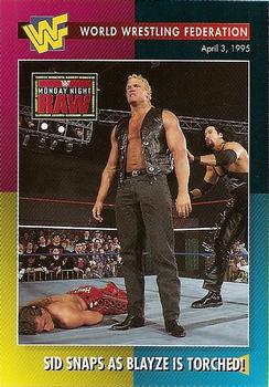 1995 WWF Magazine #85 Sid Snaps as Blayze is Torched! (Apr.3rd 1995) Front