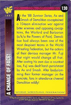 1997 WWF Magazine #130 A Change of Face! Back
