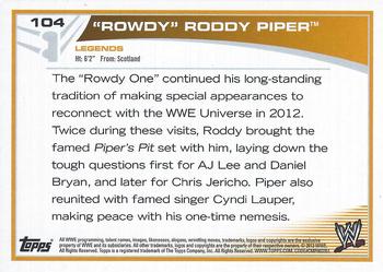 2013 Topps WWE - Black #104 Rowdy Roddy Piper Back