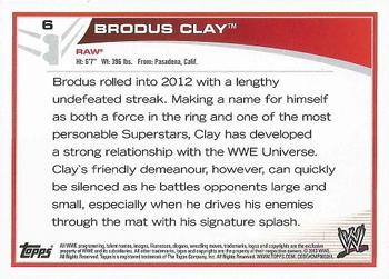 2013 Topps WWE - Black #6 Brodus Clay Back