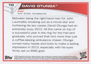 2013 Topps WWE - Black #10 David Otunga Back