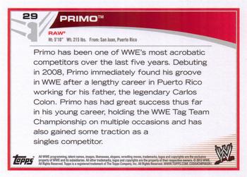 2013 Topps WWE - Black #29 Primo Back