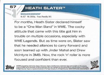 2013 Topps WWE - Black #57 Heath Slater Back