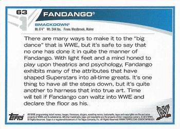 2013 Topps WWE - Black #63 Fandango Back