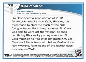 2013 Topps WWE - Black #76 Sin Cara Back