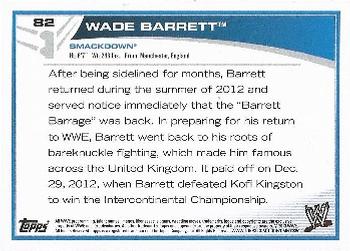 2013 Topps WWE - Black #82 Wade Barrett Back