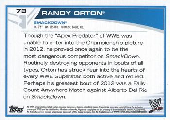 2013 Topps WWE - Black #73 Randy Orton Back