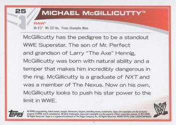 2013 Topps WWE - Silver #25 Michael McGillicutty Back