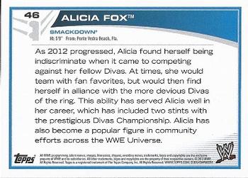 2013 Topps WWE - Gold #46 Alicia Fox Back