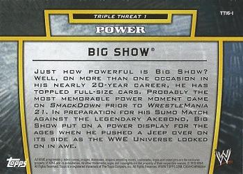 2013 Topps WWE - Triple Threat Tier 1 #TT16-1 Big Show Back