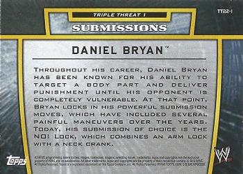2013 Topps WWE - Triple Threat Tier 1 #TT22-1 Daniel Bryan Back