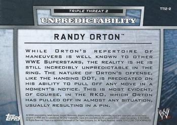 2013 Topps WWE - Triple Threat Tier 2 #TT12-2 Randy Orton Back