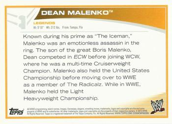2013 Topps WWE - Autographs #8 Dean Malenko Back