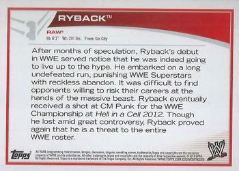 2013 Topps WWE - Autographs #18 Ryback Back