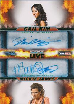 2013 TriStar TNA Impact Live - Dual Autographs Green #L2-11 Gail Kim / Mickie James Front