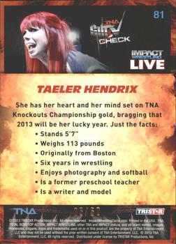 2013 TriStar TNA Impact Live - Gold #81 Taeler Hendrix Back